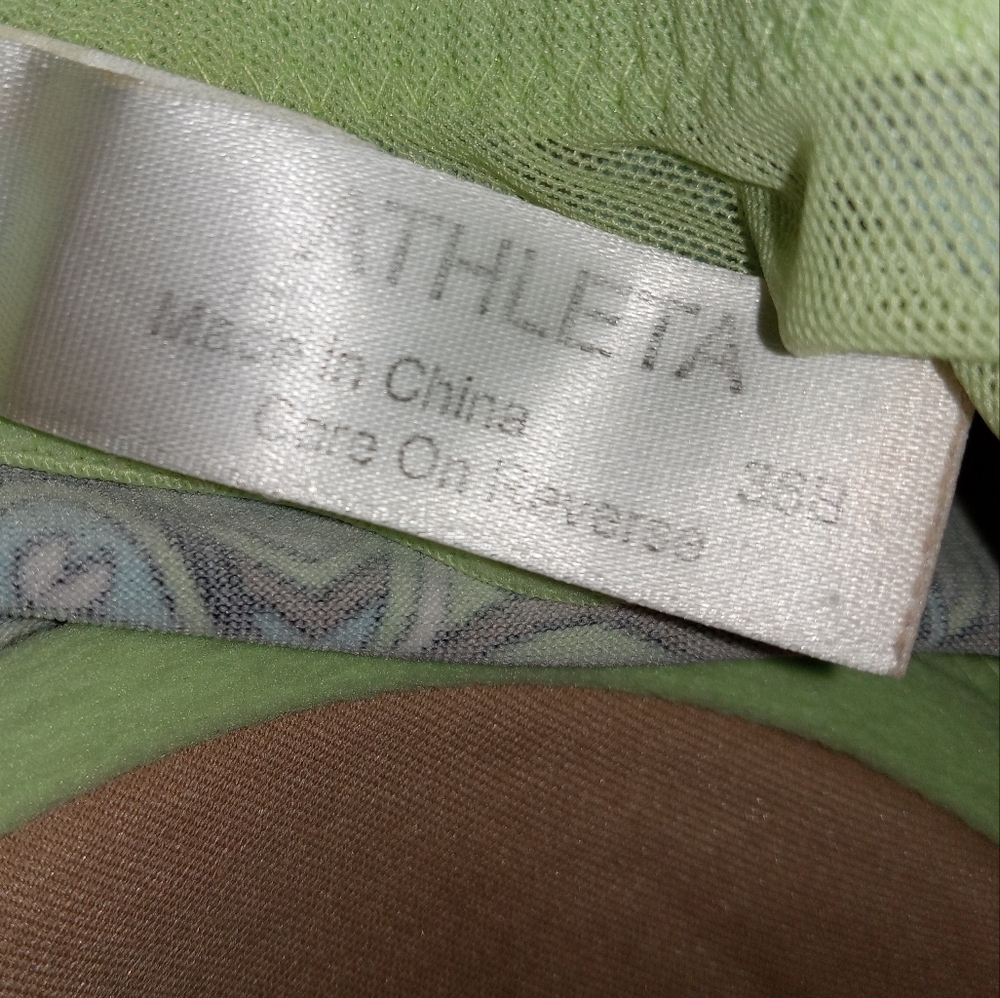 5 for $10 Athleta Green & Blue Tankini Top w/ Built in Underwire Bra size 36B - Picture 4 of 8